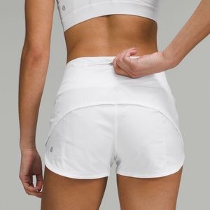 Lululemon white speed up high-rise lined shorts 2.5”